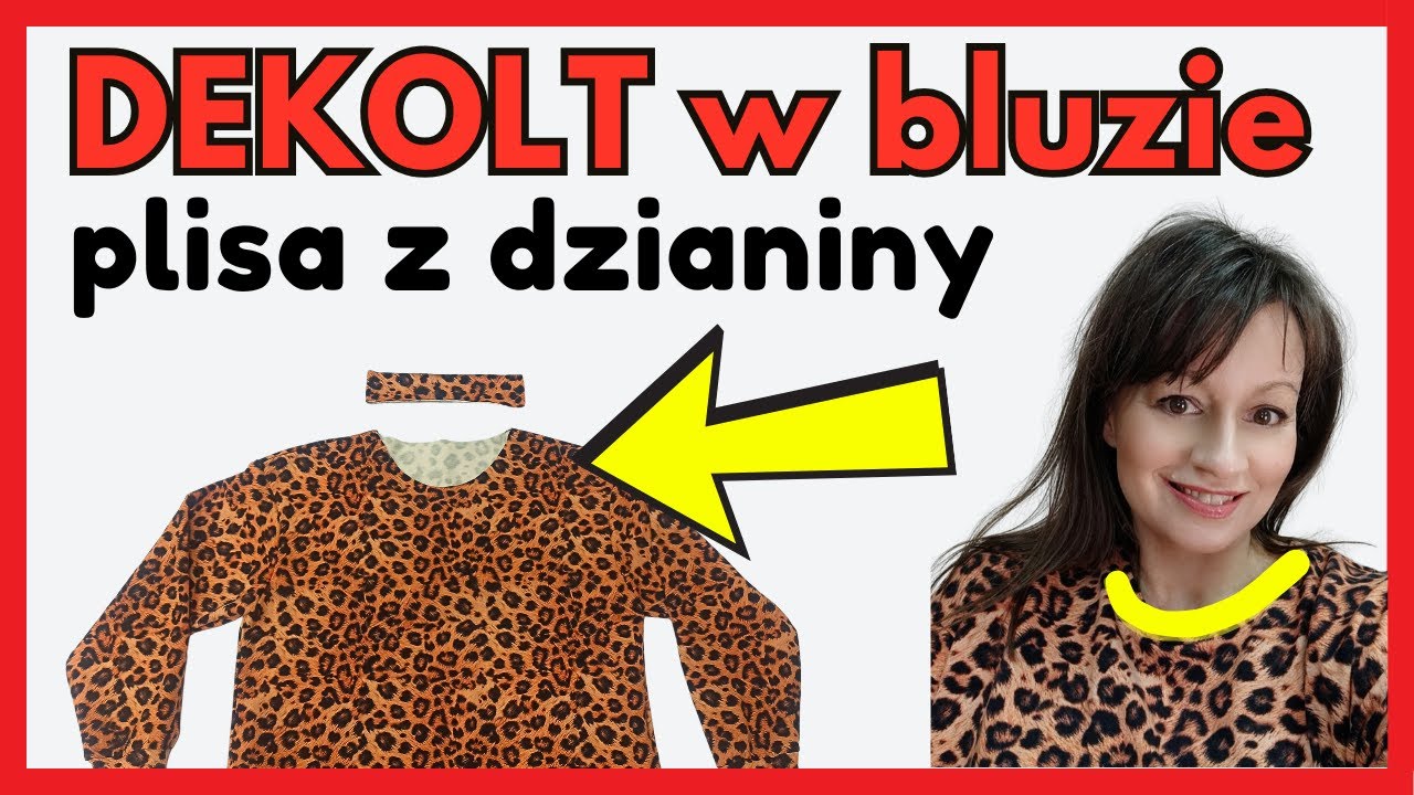 Jak doszyć plisę dekoltu- łatwe wykończenie bluzy z dzianiny