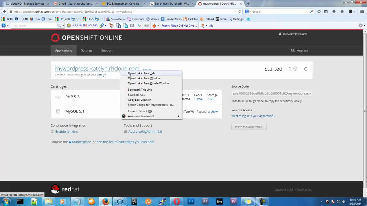 Installing Wordpress In Openshift Online