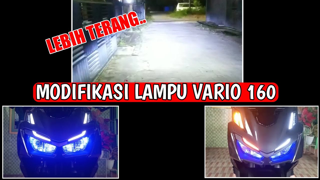 PASANG ALIS VARIO 160 & UPGRADE LAMPU jadi 50watt