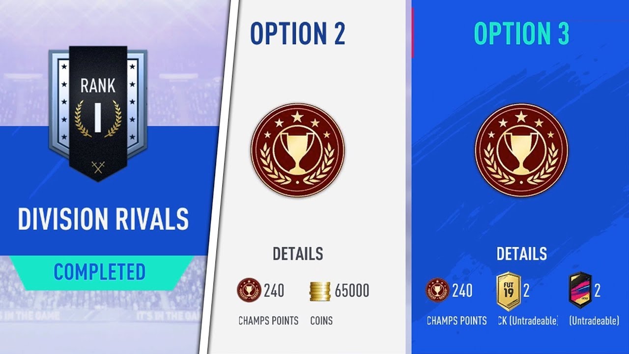 DIVISION RIVALS RANK 1 REWARDS! DIVISION 4 FIFA 19 ULTIMATE TEAM