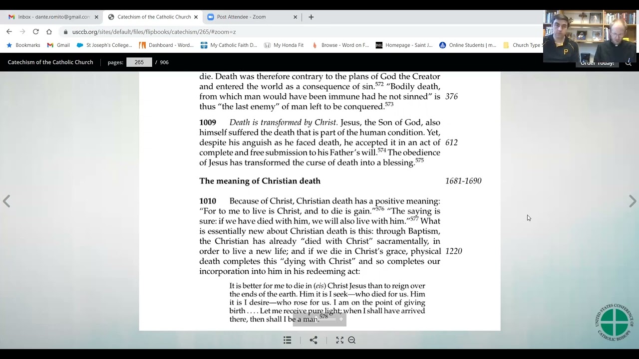 Catechism and the Creed 13 - The Four Last Things - CCC 988-1065