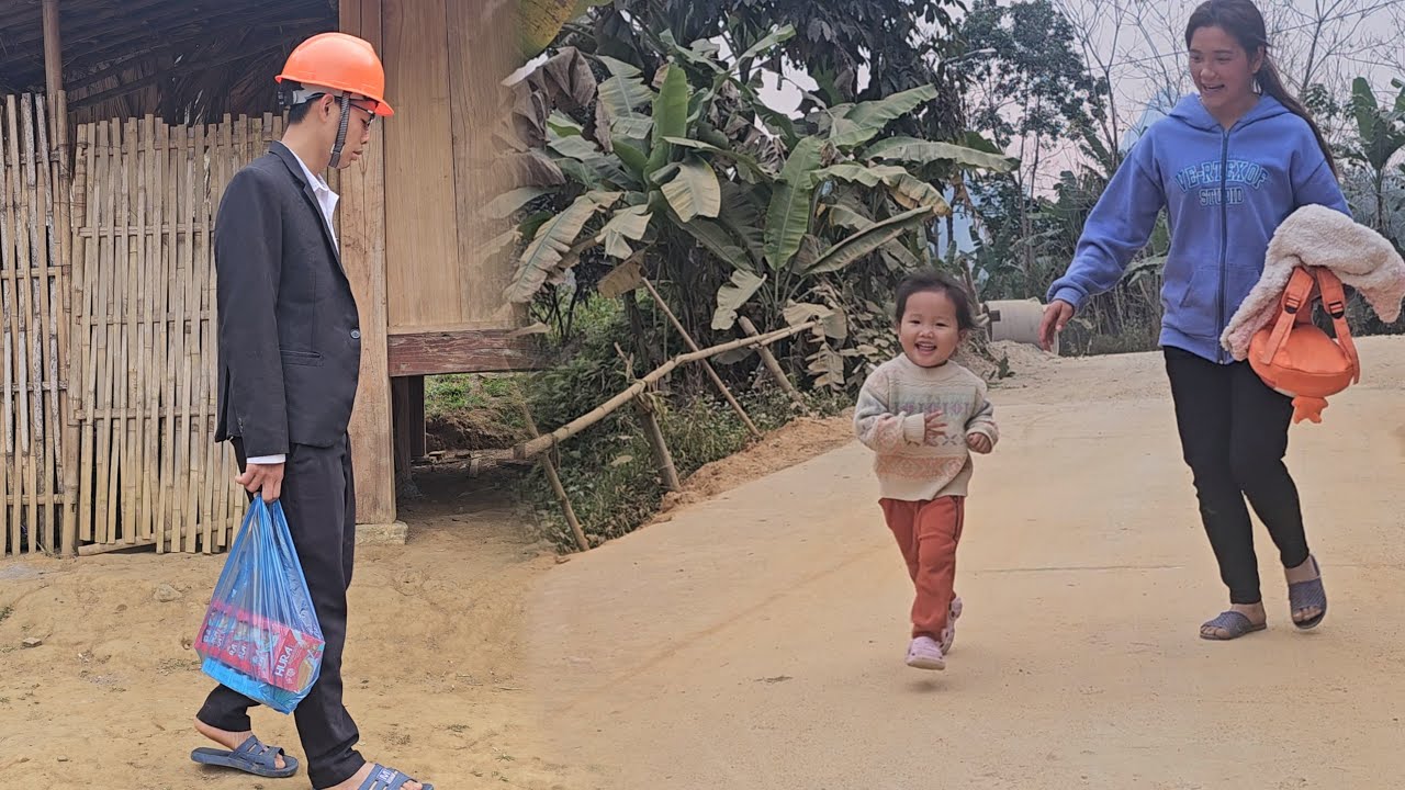 The mother worked for money to buy Tet gifts, and the engineer bought milk for the little girl.