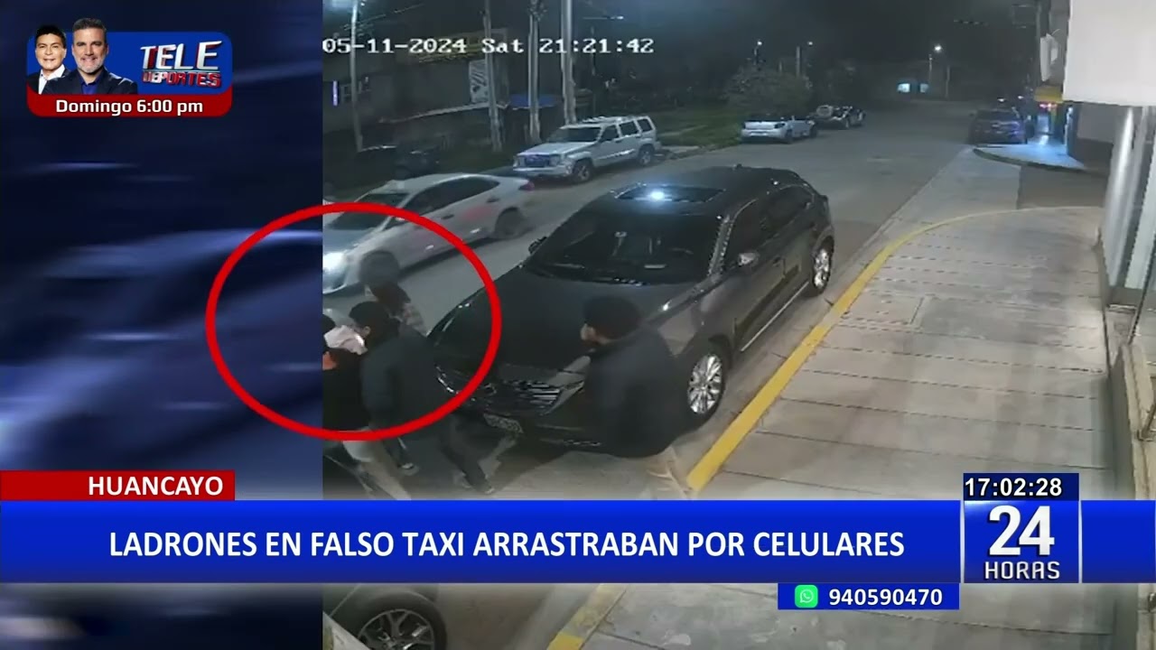 Ladrones en falso taxi arrastraban a sus victimas en Huancayo