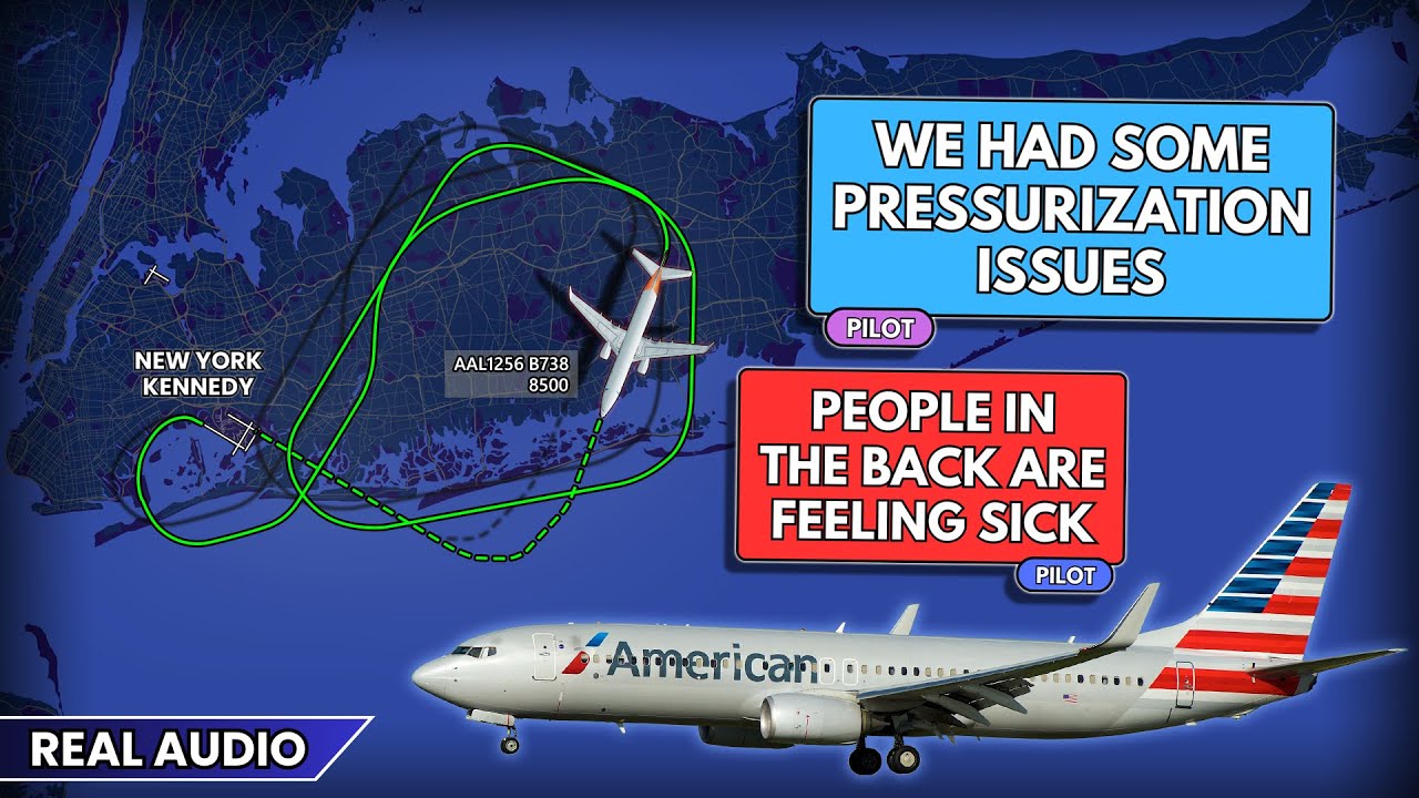 Passengers are feeling sick after pressurization problem. American B738 returns to JFK. Real ATC