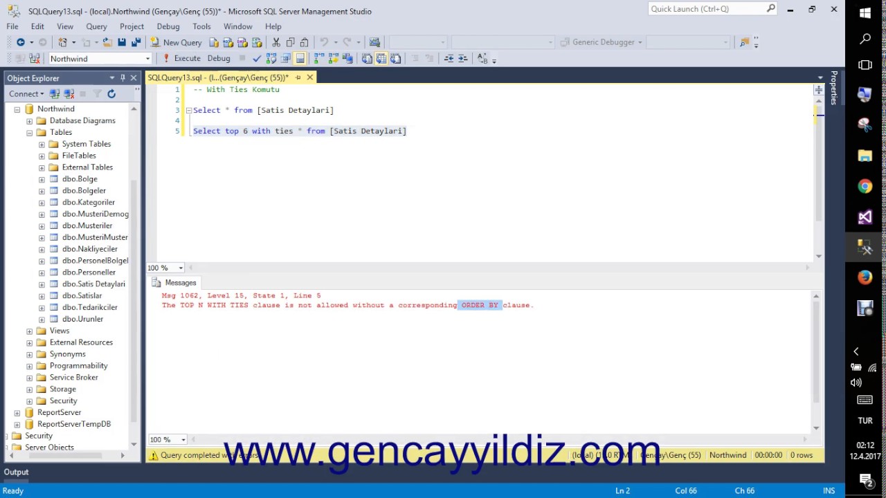 36-) T-SQL With Ties Komutu