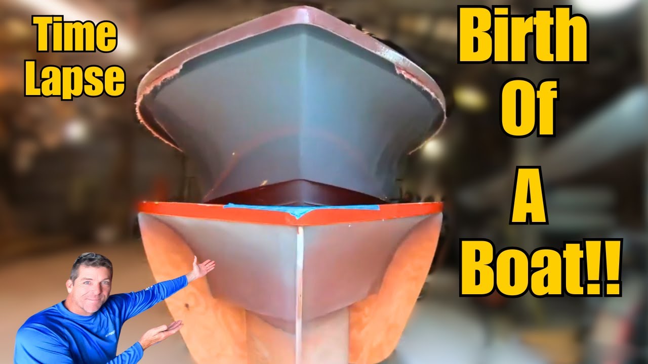 WATCH THIS INSANE BIRTH of OUR CUSTOM FIBERGLASS BOAT! FROM START to FINISH!