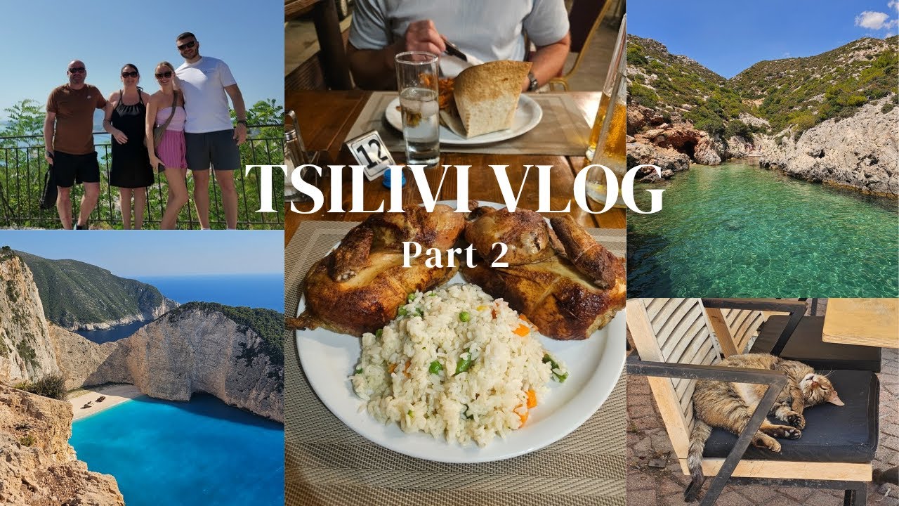 Tsilivi, Zante Vlog Part 2 🇬🇷 | Road Trip | Porto Limnionas | Shipwreck Viewpoint | Papa's Place