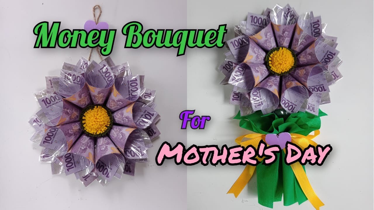 DIY : Money Bouquet for Mother's Day | Buket Uang Untuk Hari Ibu | Money Flower Tutorial