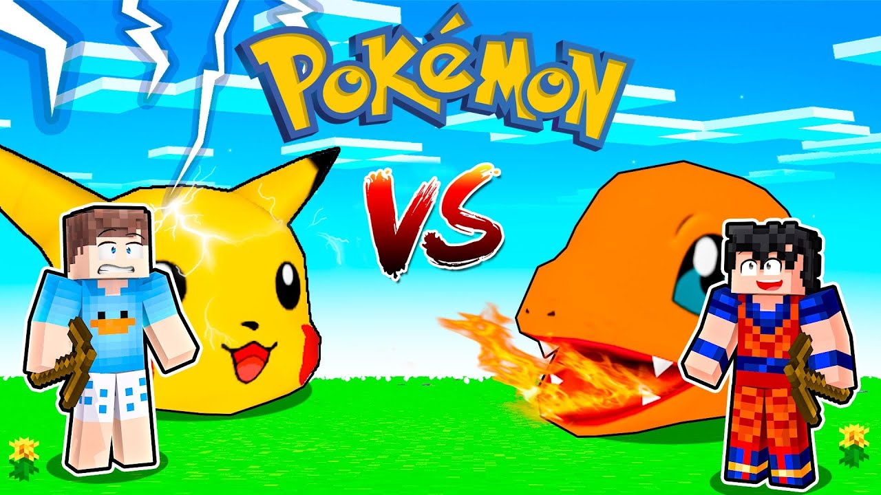 CASA DO PIKACHU VS CASA DO CHARMANDER NO MINECRAFT! (Desafio Pokemon)