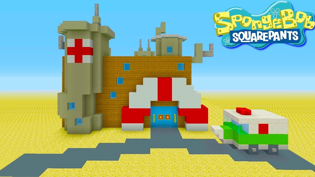 Minecraft Tutorial: How To Make The Hospital from Spongebob 
