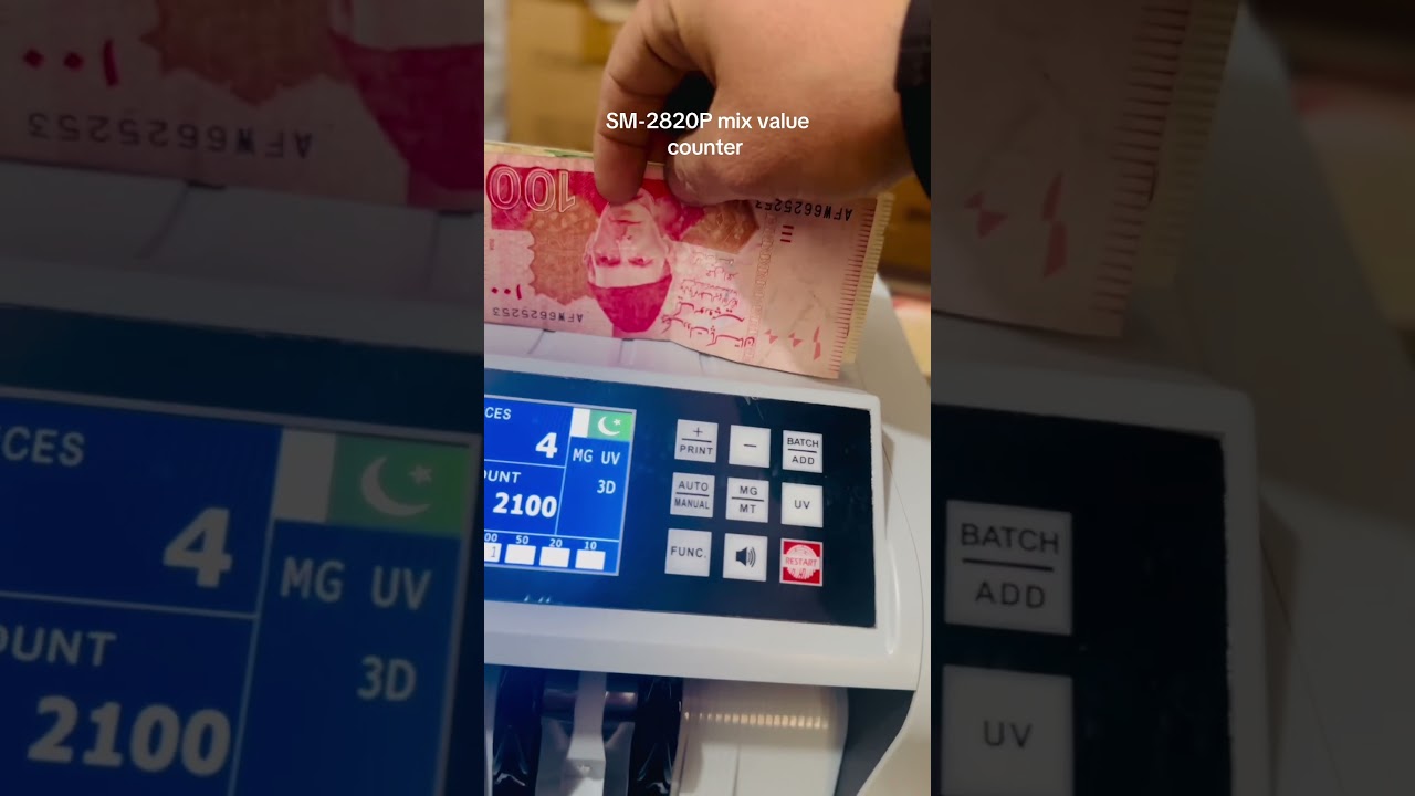 SM-2820 and One tech 5000 model mix Cash counting with Fake note detection Pakistan #notedetector