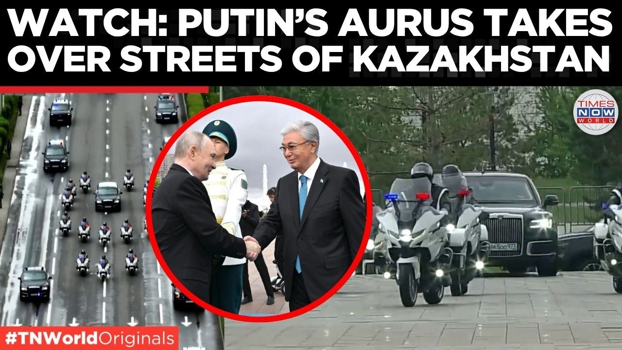 THE AURUS ESCORT: Watch Putin's Armored Convoy Sweep Through Streets of Astana