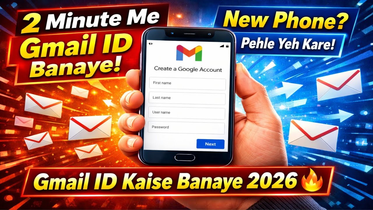 How to Create a New Gmail Account in New Phone 🤳 | Step by Step Guide (2026)