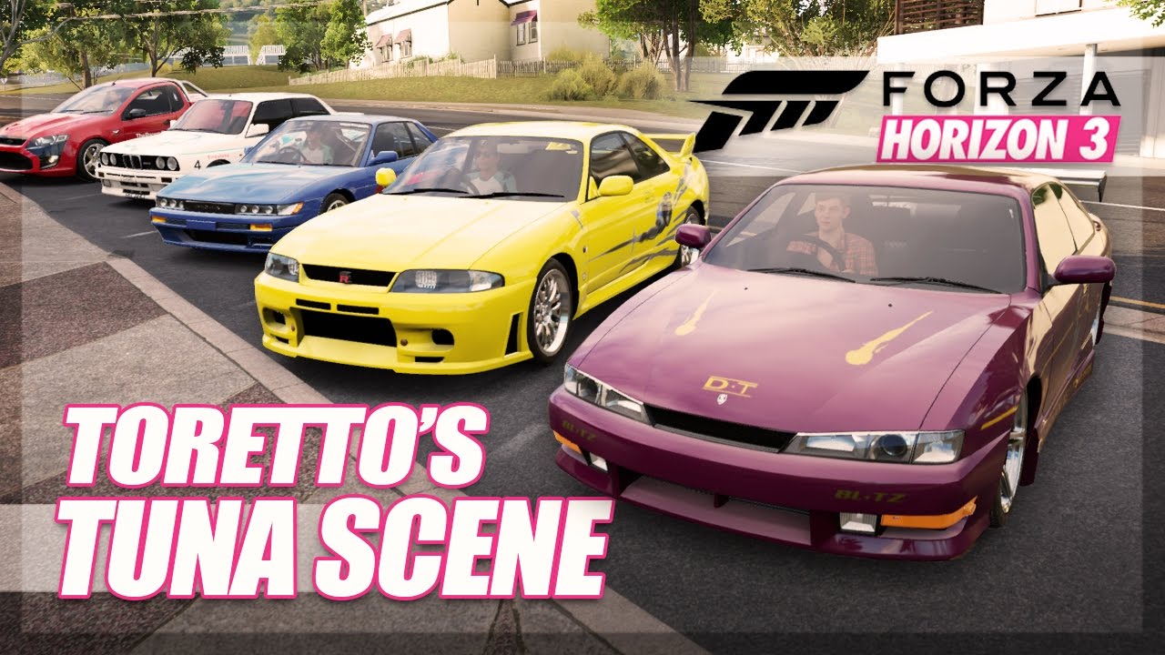 Forza Horizon 3 - The Fast and The Furious Recreation! (Toretto's Team & Tuna Scene)