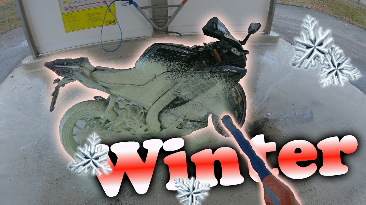 Motorrad waschen fahren im Winter! | YZF-R 125