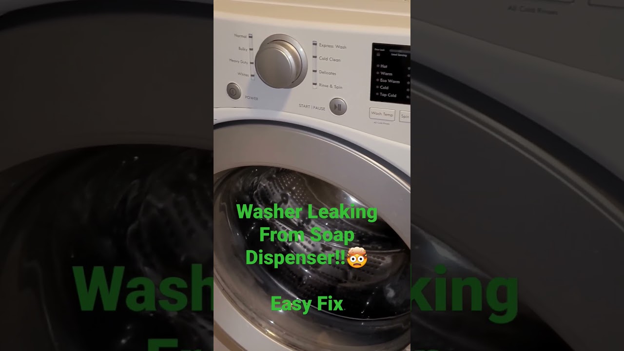 Washer Soap Dispense Leak #appliances #frontloader #fix #leak #headache #nocost #simple #washer