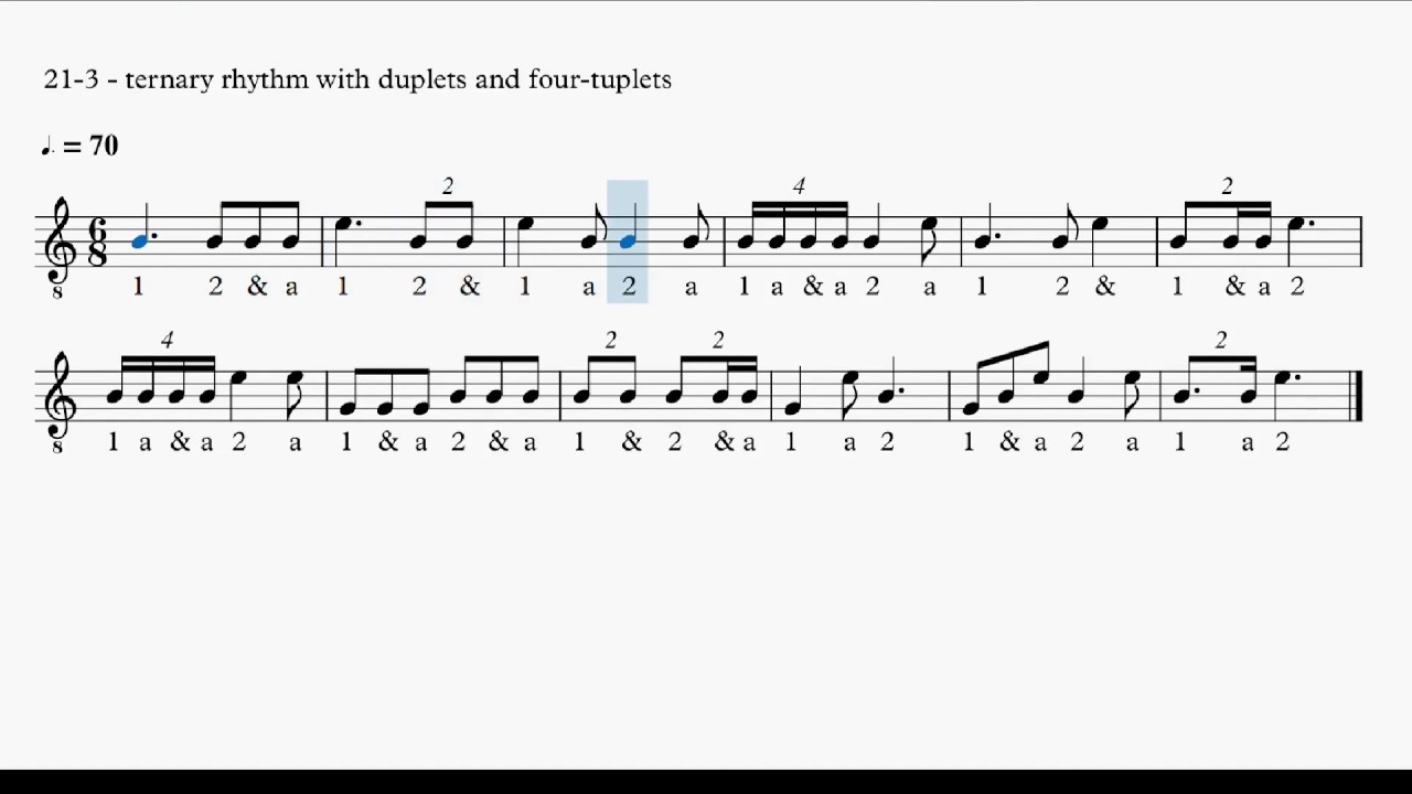 21-3 - ternary rhythm with duplets and four-tuplets