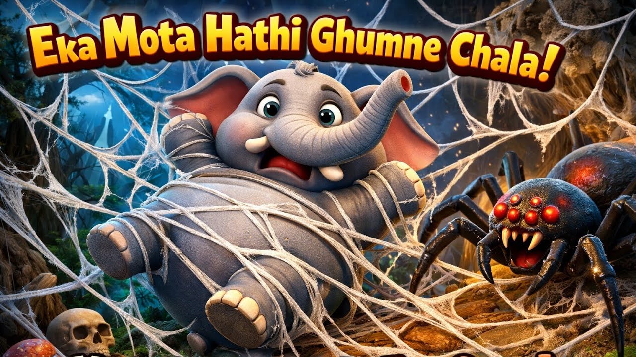 Ek Mota Hathi Ghumne Chala !! Elephant Rhymes Video 