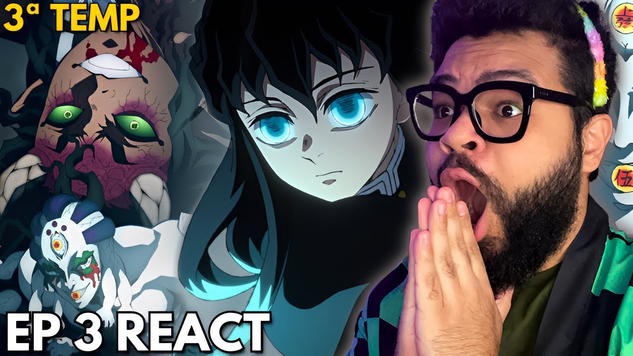 INVASÃO DOS LUAS SUPERIORES! DEMON SLAYER Temporada 3 Episódio 3 REACT | Arco Vila dos Ferreiros