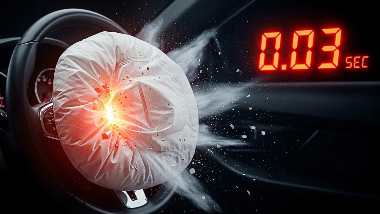 What Happens Inside an Airbag in 0.03 Seconds?