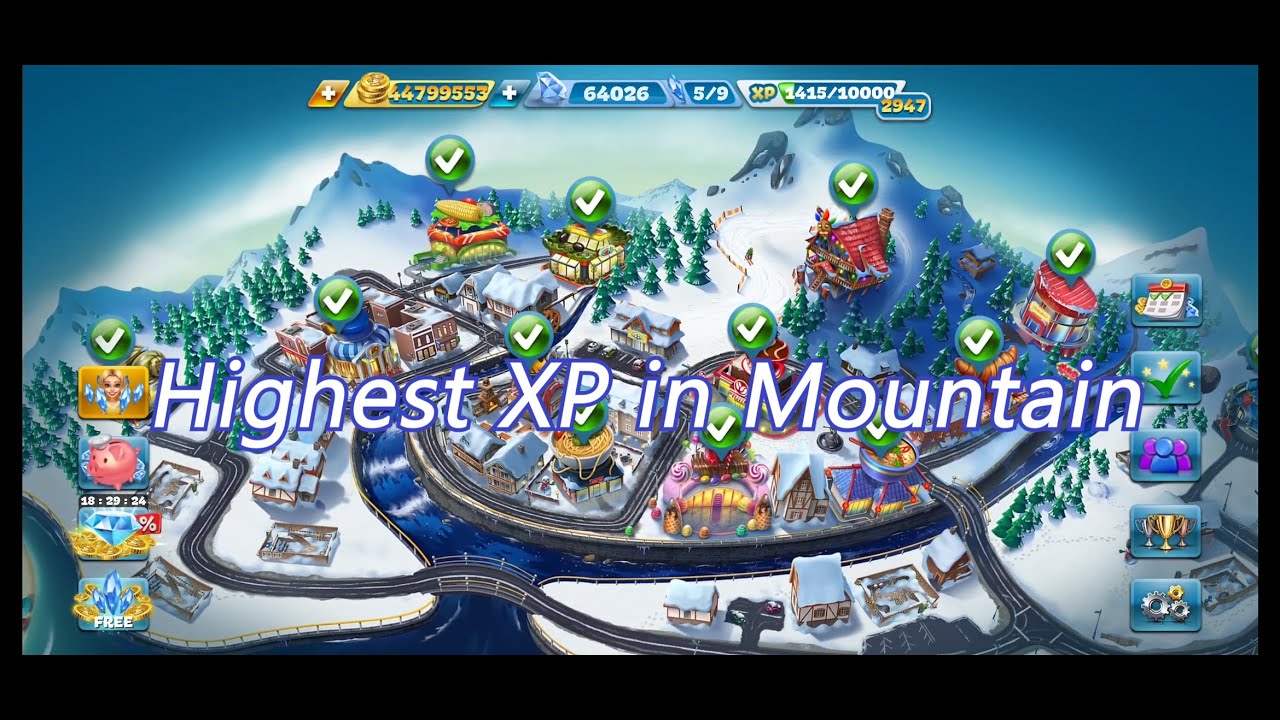 Cooking Fever - The Highest XP level in Mountain - 20240909