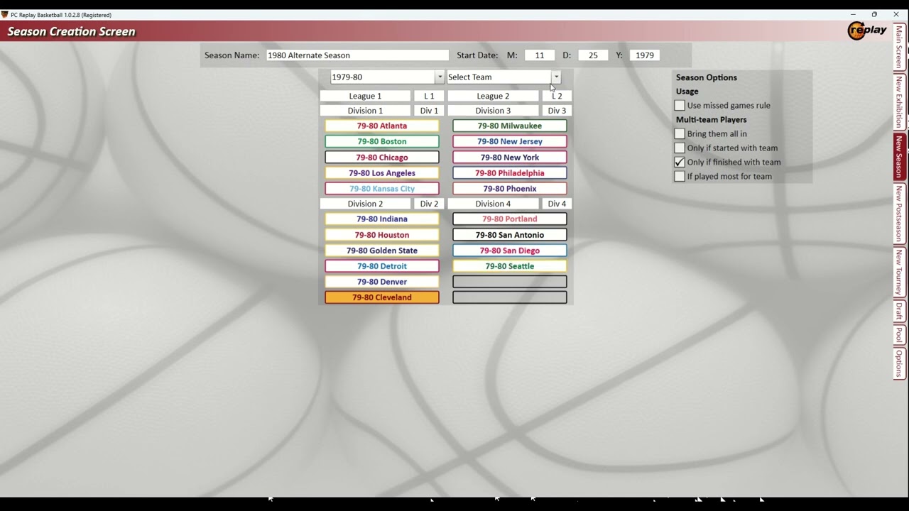 Using PC Replay Basketball to Customize Your NBA Season
