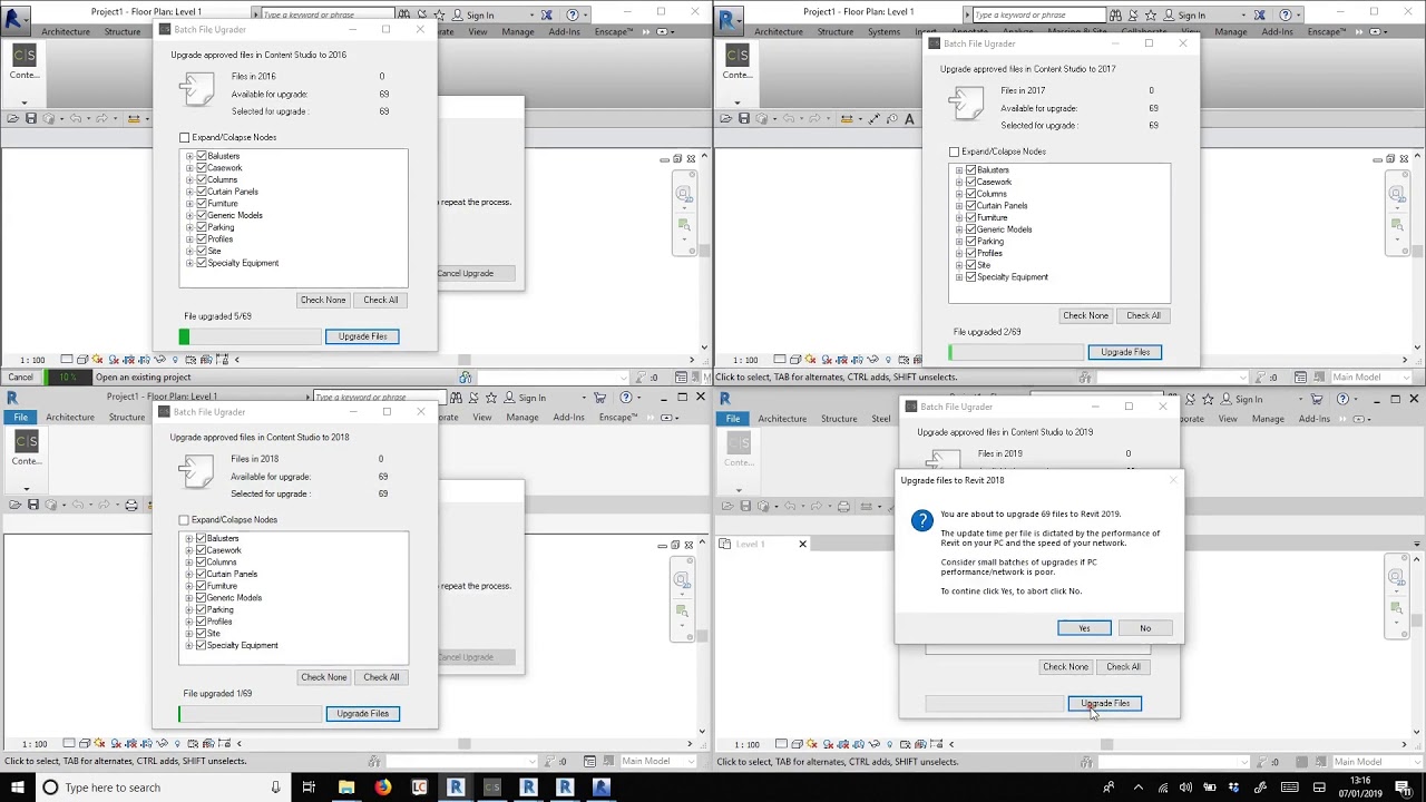 Revit Batch File Upgrader for Content Studio