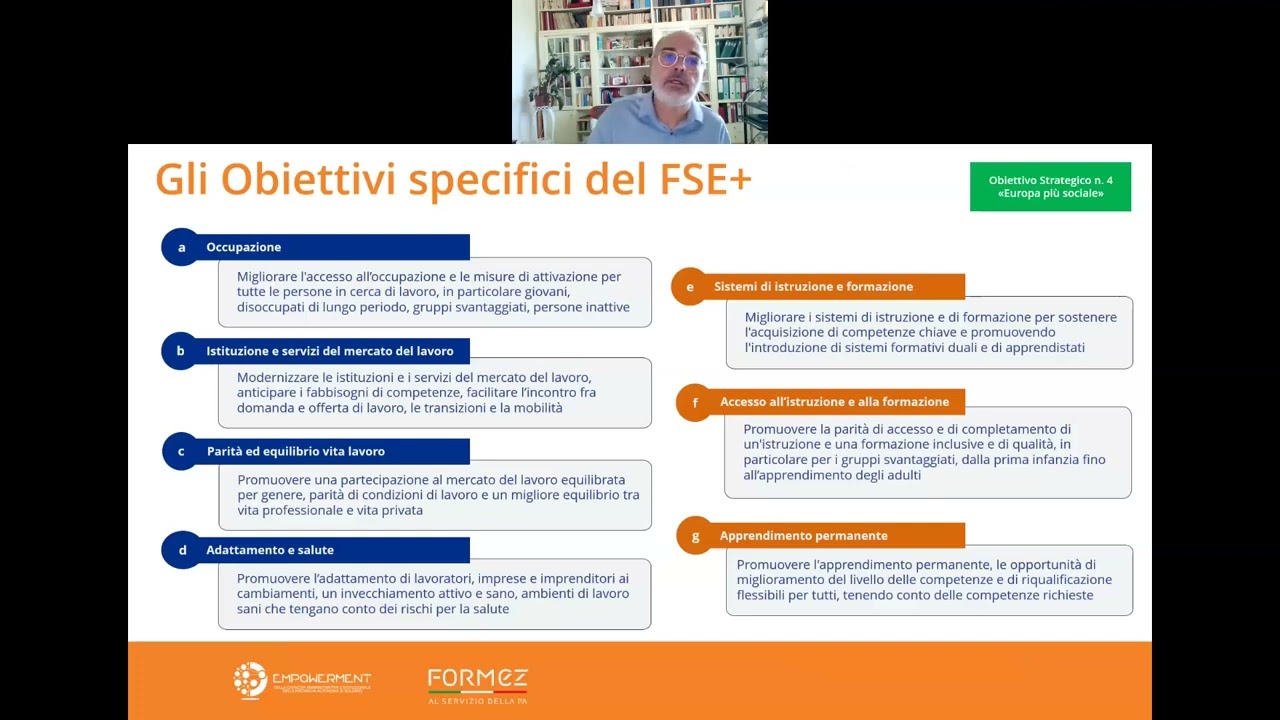 Finalità e norme generali delle politiche di coesione nel 2021-2027. I campi di azione del FSE+