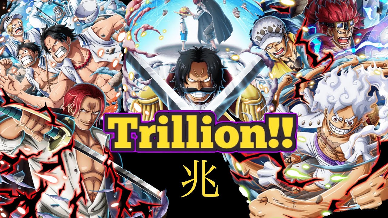 Over One Trillion! Damage Display Number Broken by 10th Anniversary Legends OPTC 1兆以上! トレクル