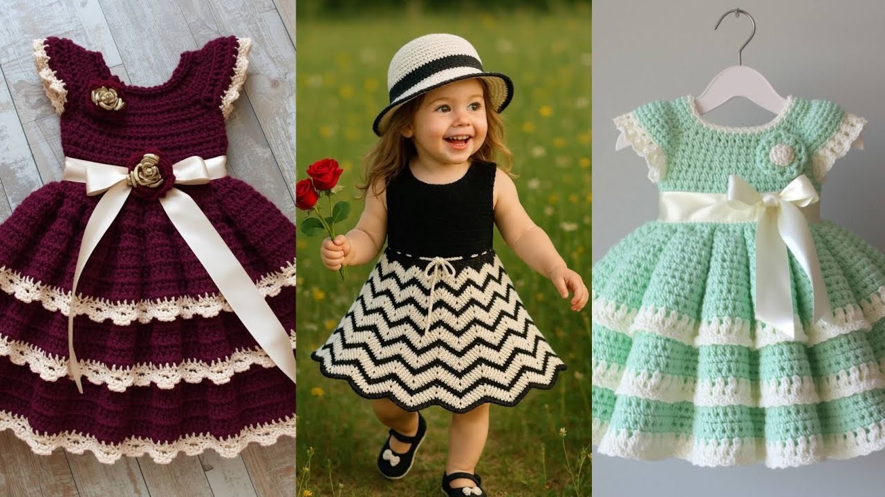 Crochet Baby Girl Dress New Design /Princess Frocks Designs Ideas 2026 