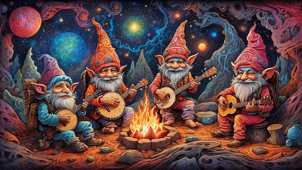 Cosmic Gnome Banjo | 🍄enchanting, whimsical, magical🌙