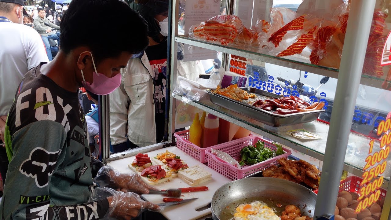 Part 2 - Non Stop Making!! Famous Cambodian Sandwiches Street Food