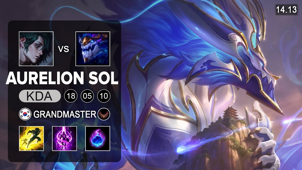 Aurelion Sol vs Hwei Mid - KR Grandmaster - Patch 14.13 Season 14