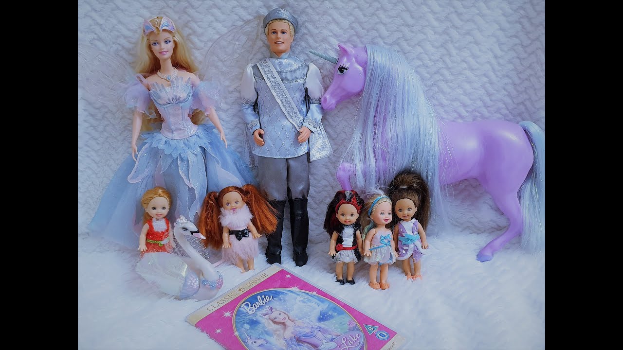 ✨💖Stunning Set Barbie of Swan Lake Set of dolls. Odette, Prince Daniel, Lila Unicorn Kelly Dolls 💖🦄