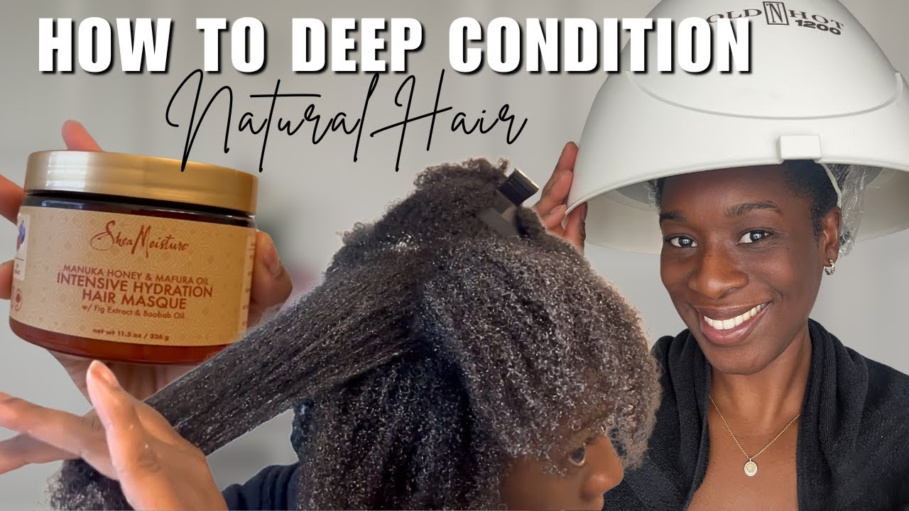 How to ACTUALLY Deep Condition Your Natural Hair | With HEAT to Maximize Moisture (Type 4)
