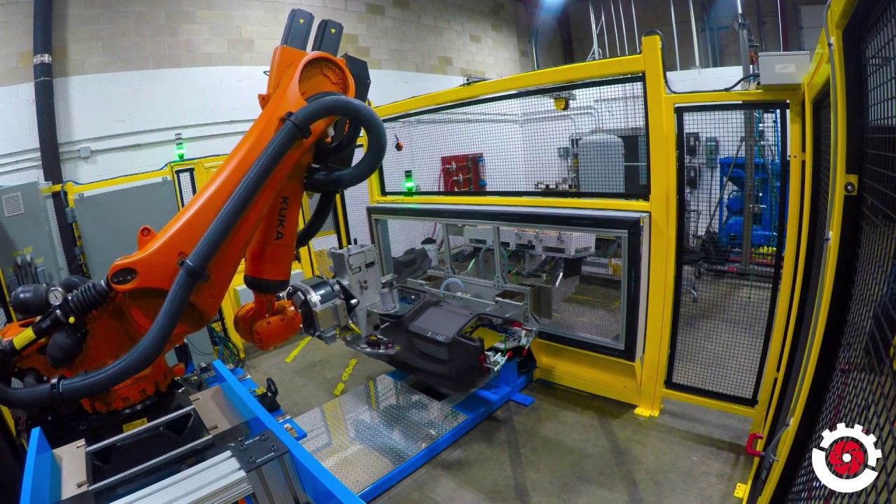 RELIABOTICS KUKA Robot CELL FOR STITCHING INTERIORS