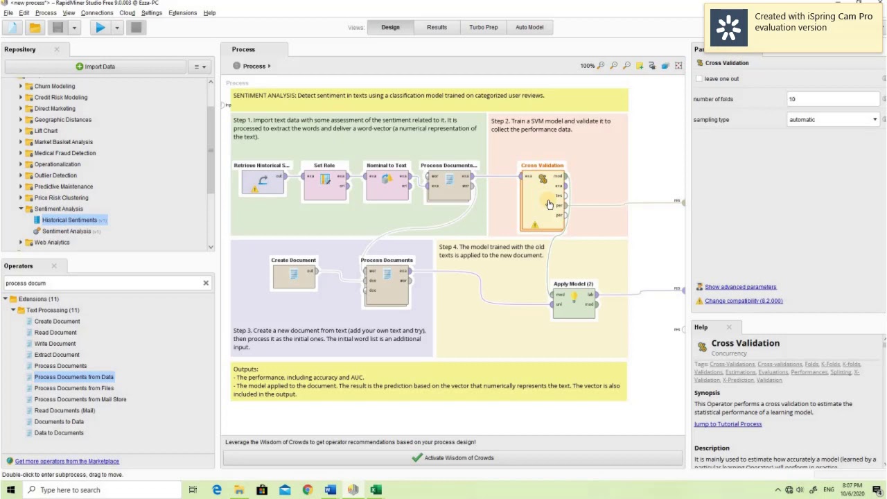 SENTIMENT ANALYSIS OF MOVIE REVIEW USING RAPIDMINER FROM EXCEL FILE
