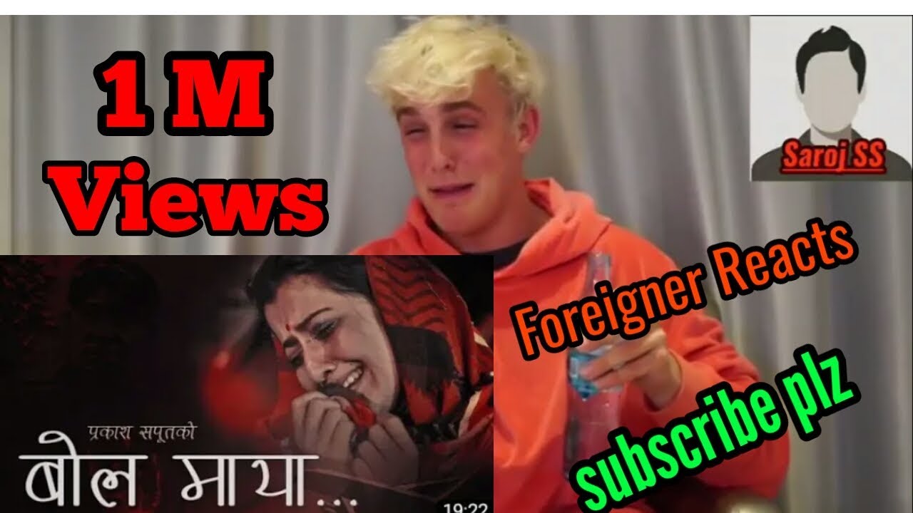 Foreigner reacts to prakash saput song Bola maya .😍 (Reaction video) Edit by saroj ss