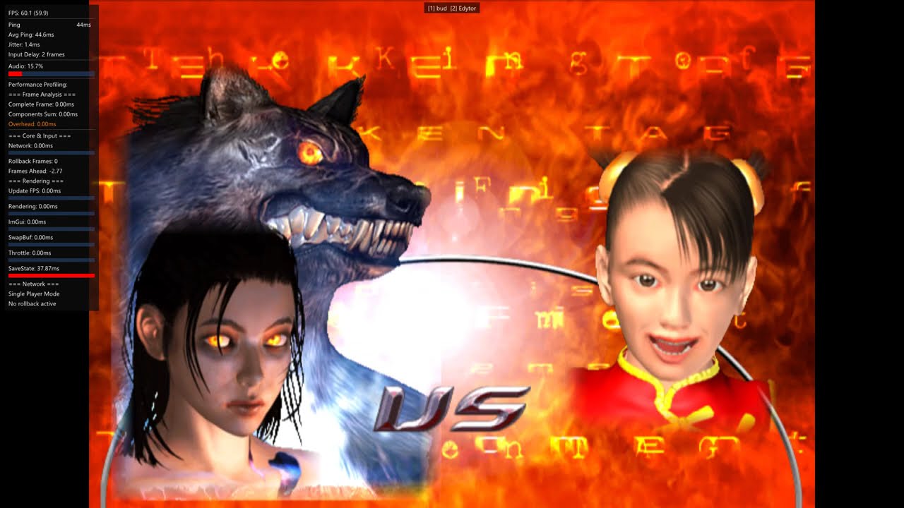 TEKKEN TAG PS2 ONLINE // TESTING UNKNOWN SYNC WITH MR_EDITOR