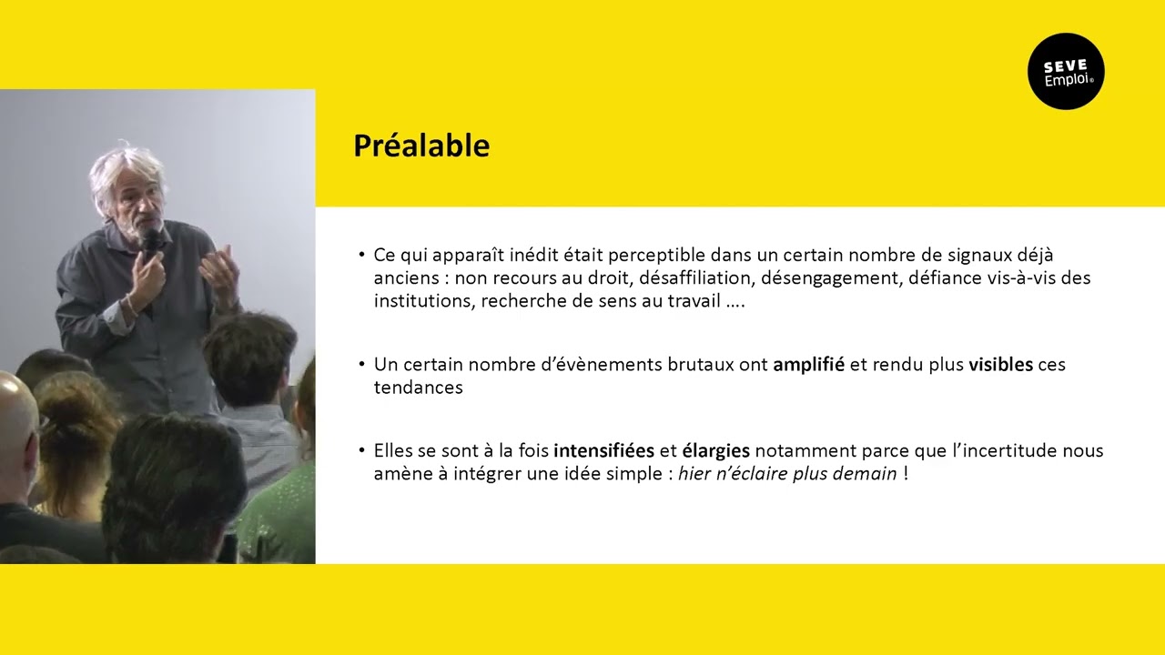 Accompagner vers l’emploi : quelles réponses aux défis d’aujourd’hui ? Conférence d'André Chauvet