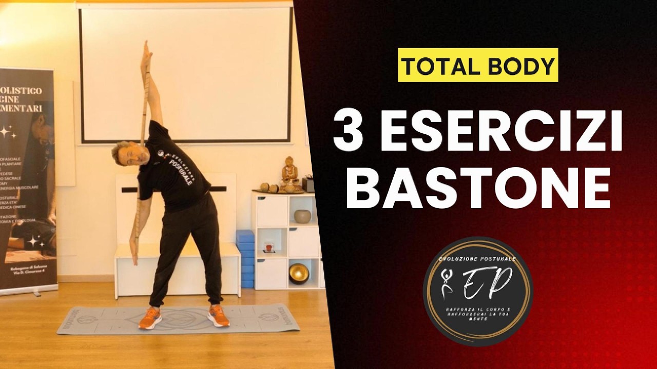 3 esercizi a casa con bastone