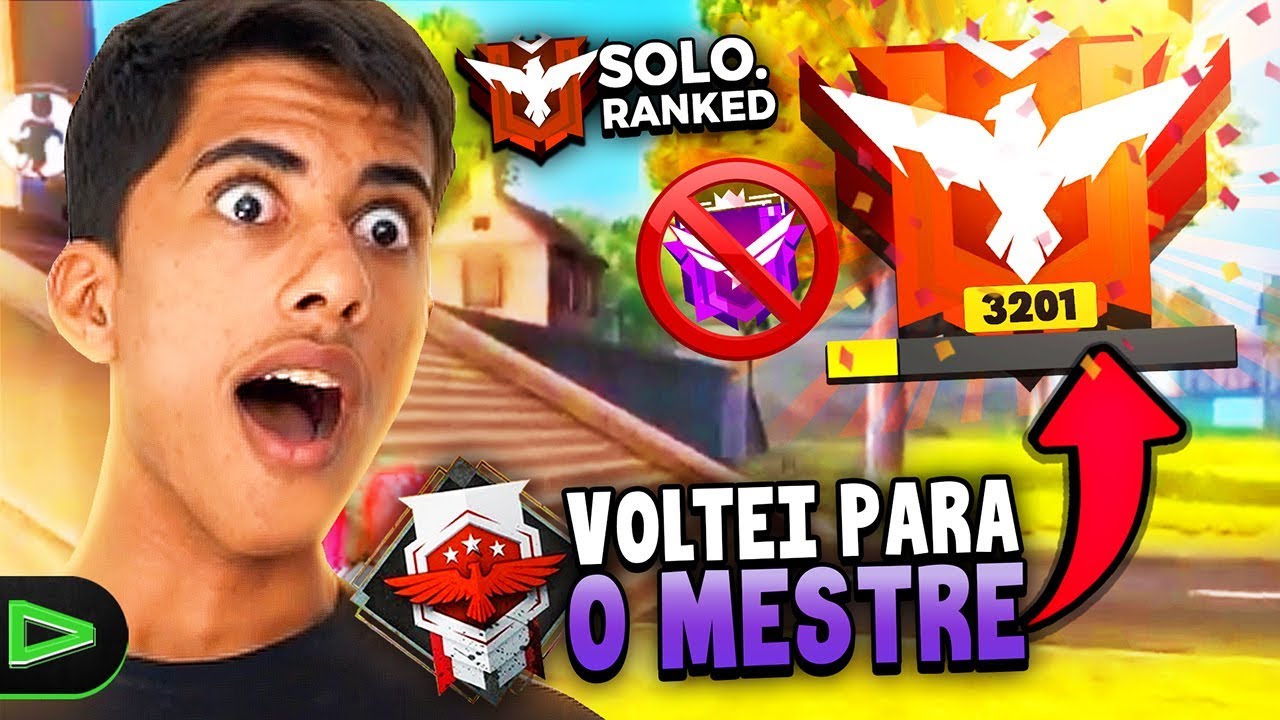 VOLTEI PARA ARENA MESTRE JOGANDO SOLO NO FREE FIRE!!!