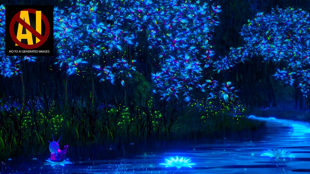RAINY ENCHANTED FOREST AMBIENCE: Soft Rain Sounds, Night Nature Ambient Sounds