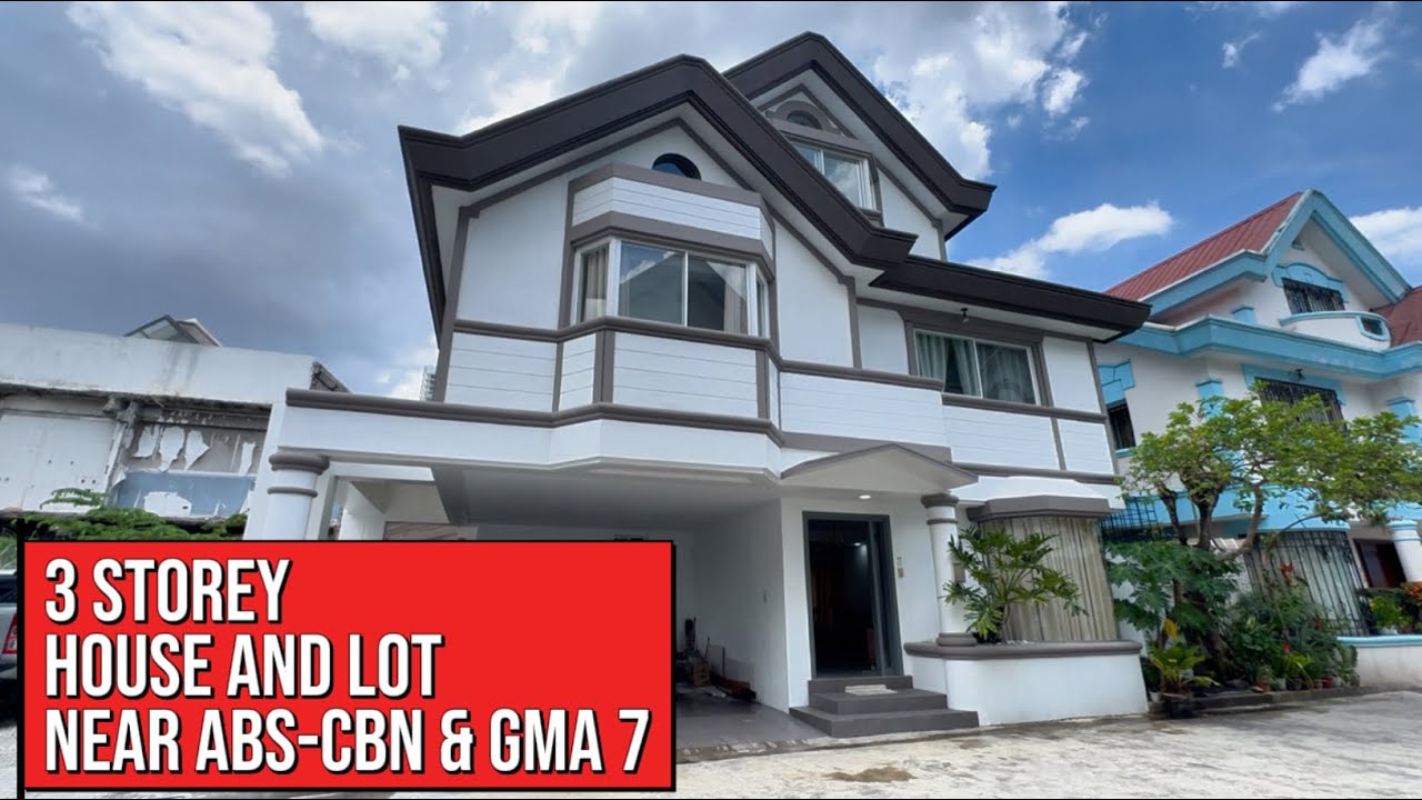 L-703-26 House and lot near ABS-CBN & GMA-7 | 3 storey 5 bedrooms 6 bathrooms 3 car garage