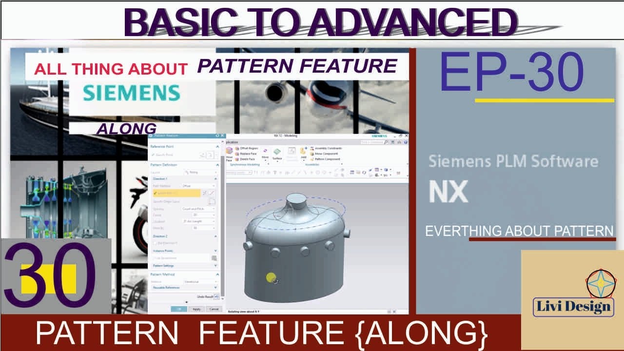 NX TUTORIAL | EP-30 | Pattern feature along | along pattern in nx Hindi 