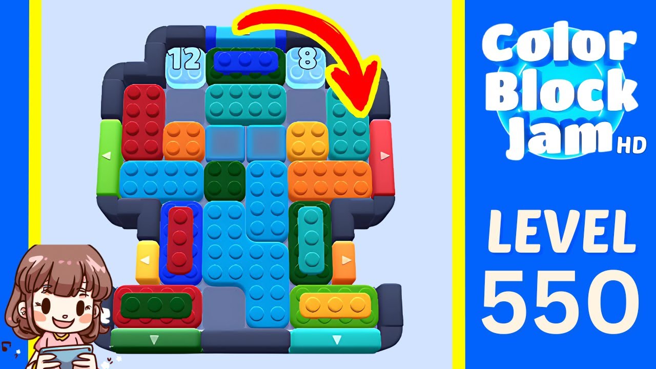 Color Block Jam Level 550 Solution Walkthrough