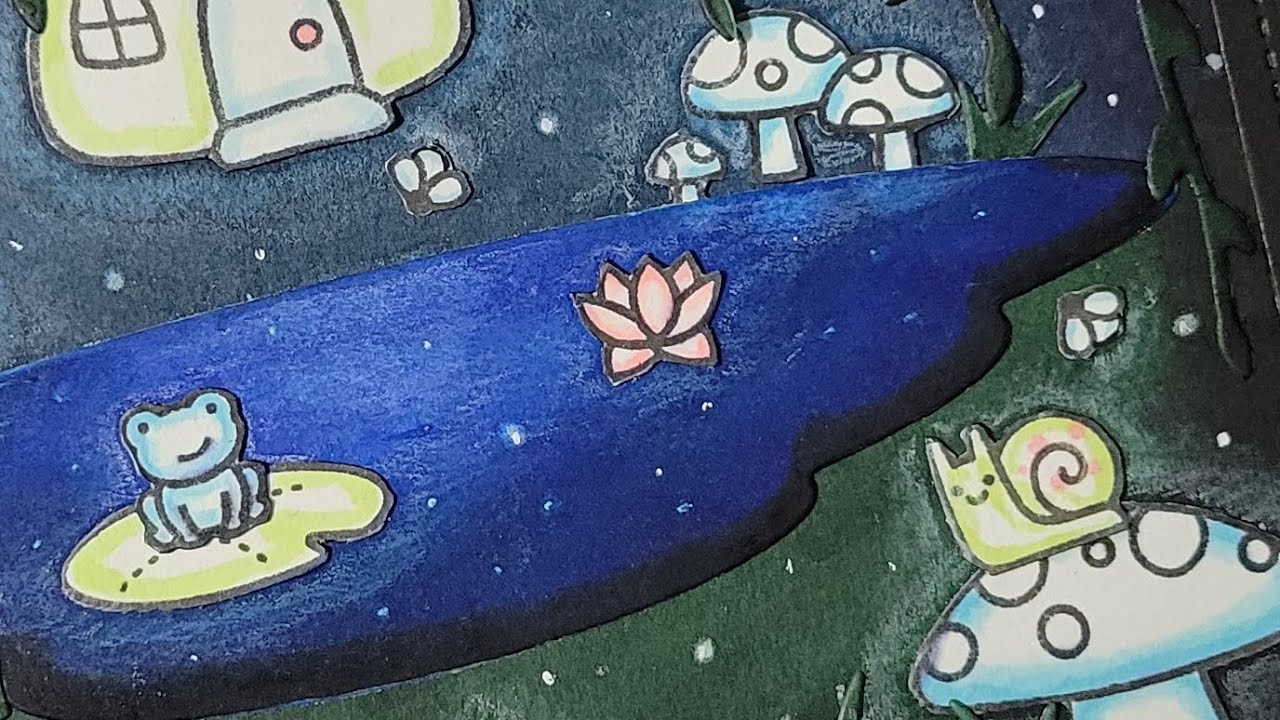 Magical Night Scene Card//Lawn Fawn//Ohuhu Honolulu