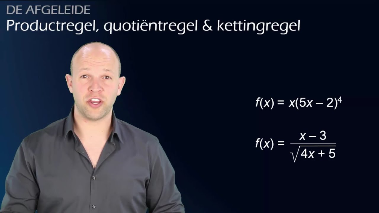 De kettingregel gecombineerd met de productregel en quotiëntregel (vwo B) - WiskundeAcademie