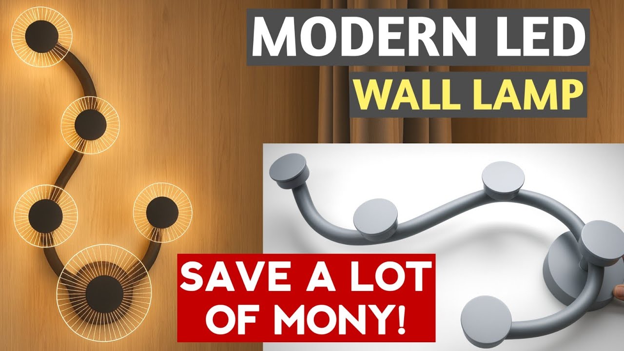 DIY Modern LED Wall Lamp | Saved a Lot of Money! Homemade Stylish Light