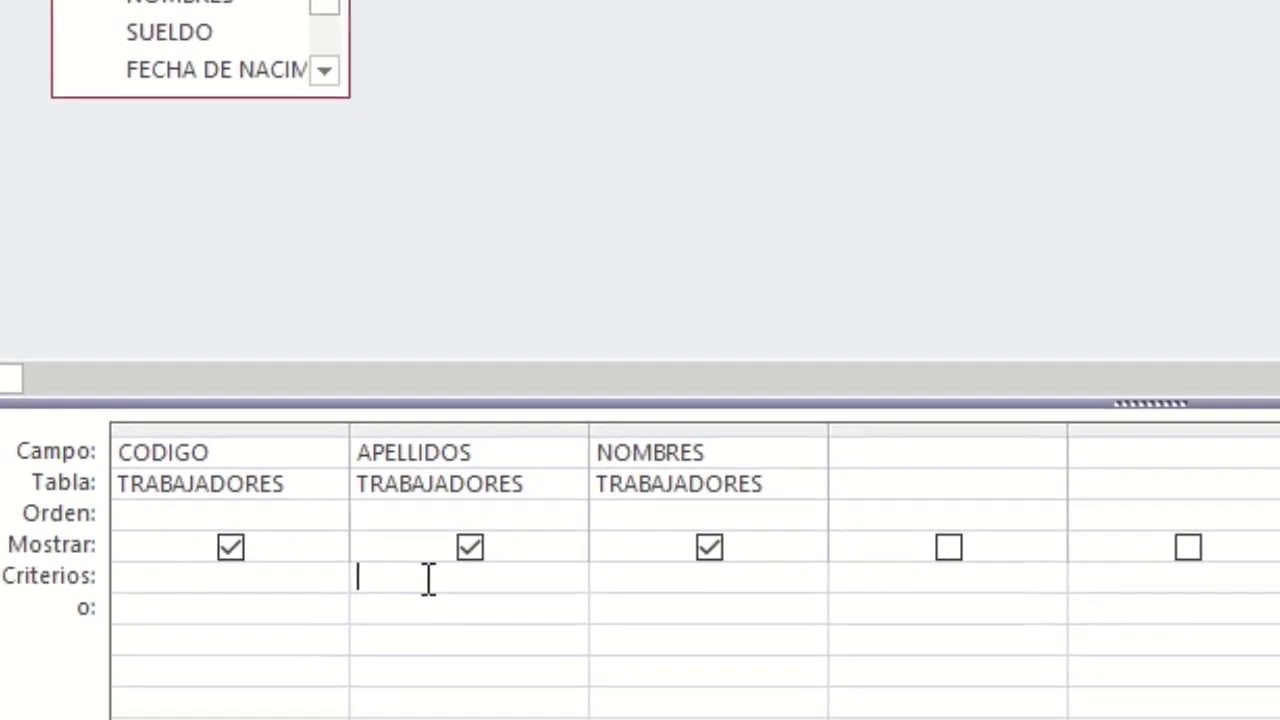 CREAR CONSULTAS EN ACCESS